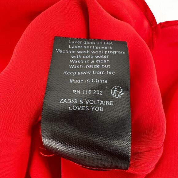 ZADIG & VOLTAIRE Tink Shirt in Red XS - Picture 8 of 11